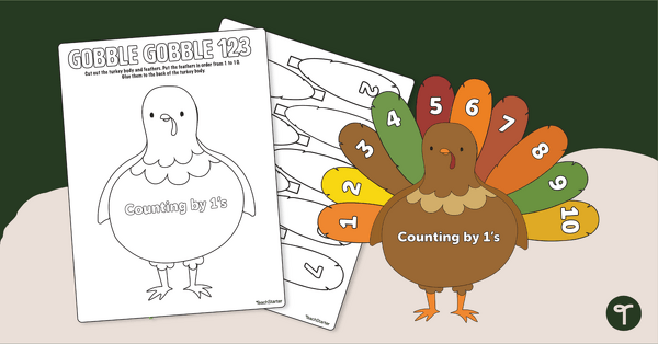 Go to ABC and 123 Turkey With Feathers Printable Activity teaching resource