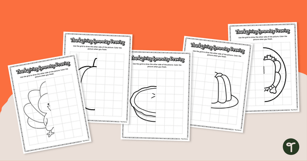 Go to Thanksgiving Symmetry Drawing Worksheets teaching resource