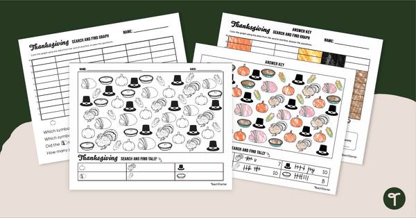 Go to Thanksgiving Graphing Activity for Kindergarten teaching resource