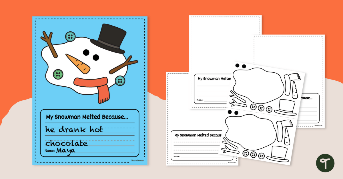Melted Snowman Craft Activity teaching resource