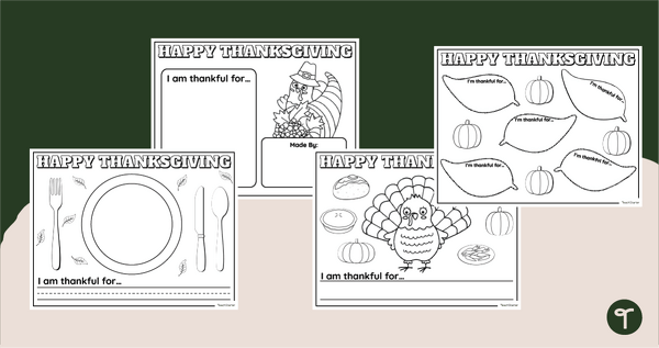 Go to Thanksgiving Placemats - Preschool teaching resource