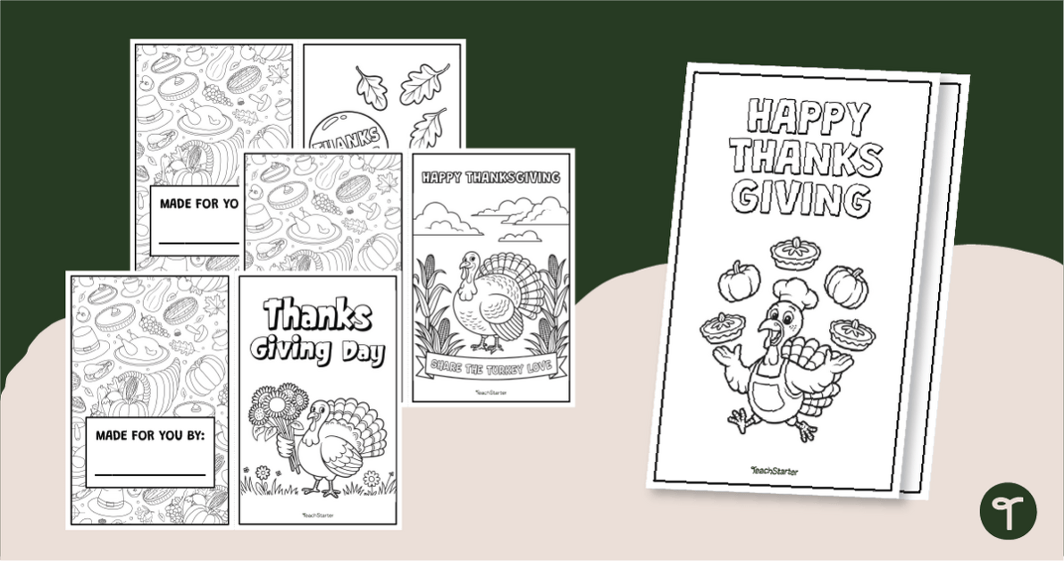 Printable Thanksgiving Cards teaching resource