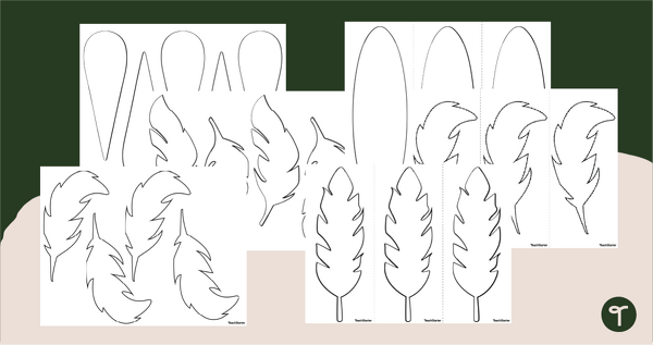 Go to Turkey Feather Template Pack teaching resource
