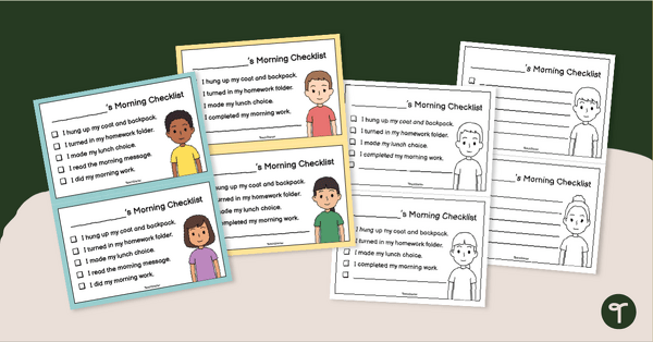 Go to Morning Routine Checklist Pack teaching resource