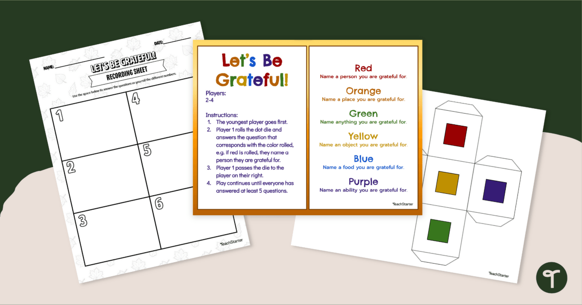 Let's Be Grateful! - Gratitude Game for Kids teaching resource