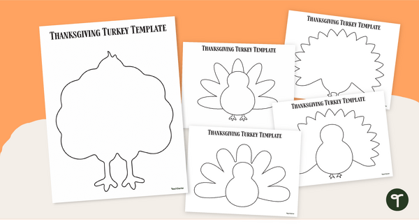 Go to Turkey Template Printable Pack teaching resource