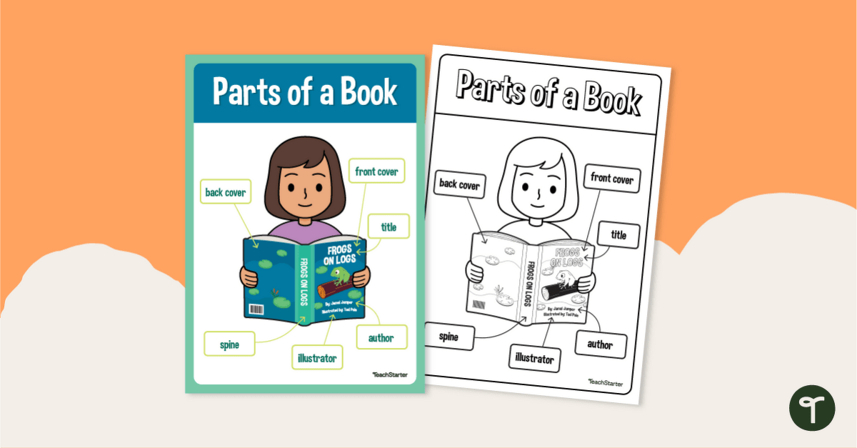 Parts of a Book Poster teaching resource