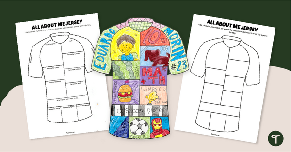 Go to All About Me Jersey Template teaching resource