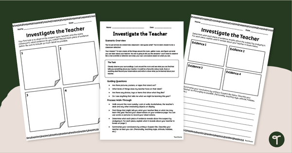 Go to Investigate the Teacher Icebreaker Activity teaching resource