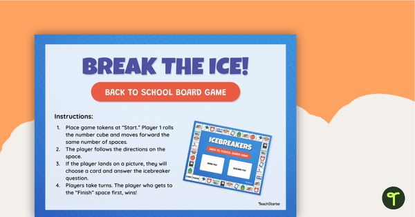 Back to School Icebreaker Board Game teaching resource