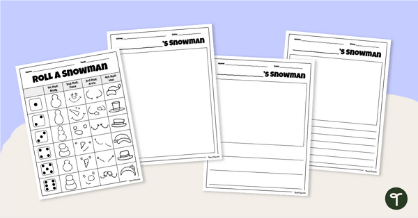 Go to Roll a Snowman Game teaching resource