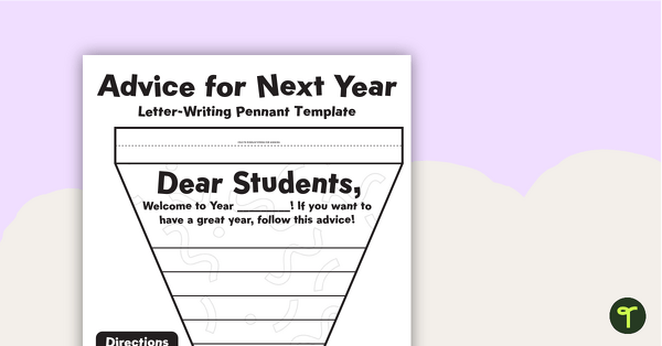 Go to End of Year Bunting Template - Advice to Future Students teaching resource