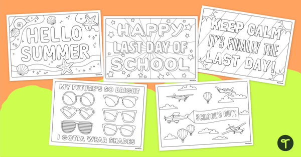 Go to Easy Summer Colouring-In Pages teaching resource