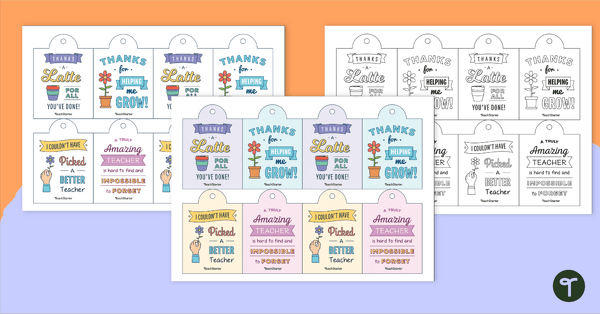 Go to Teacher Gift Tags Printable teaching resource