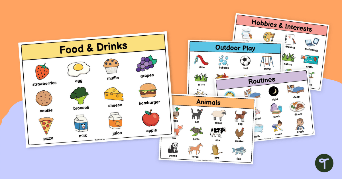 Everyday Objects Vocabulary Charts teaching resource