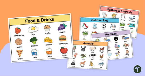 Go to Everyday Objects Vocabulary Charts teaching resource