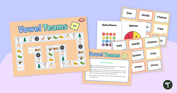 Go to 'EE' Vowel Digraph Board Game teaching resource