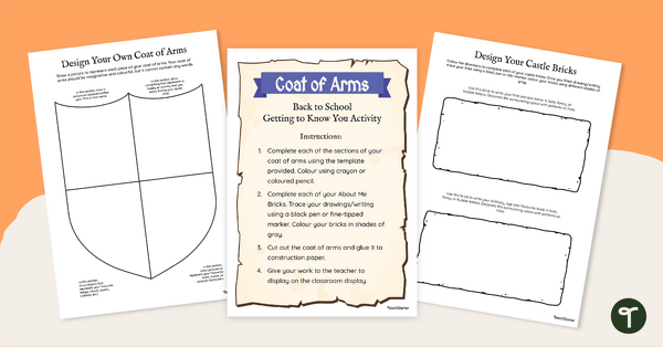 Go to Classroom Coat of Arms Activity - Back to School teaching resource
