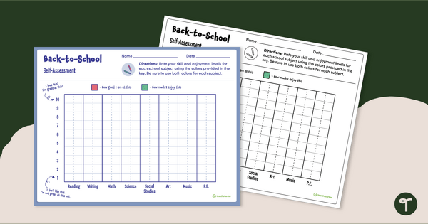 Go to Student Self-Assessment Template teaching resource