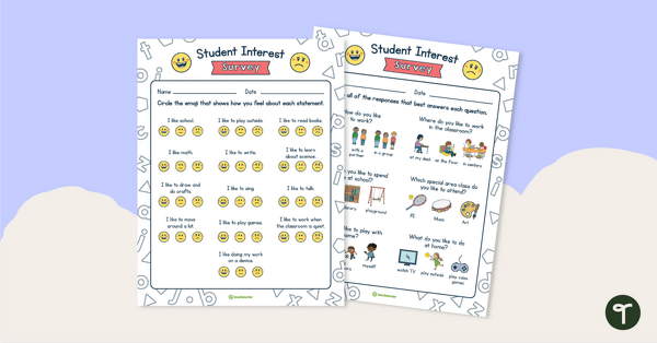 Go to Student Get to Know You Survey - Early Years teaching resource