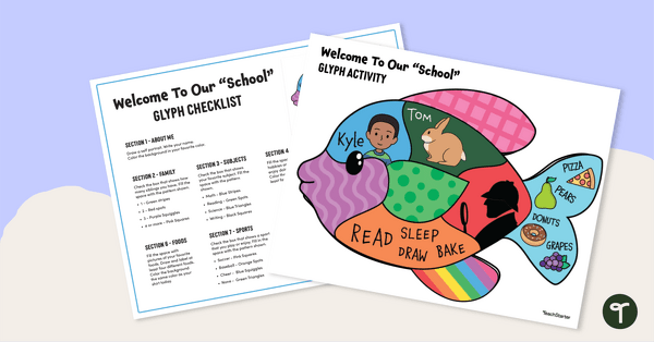 Go to All About Me Glyph Activity - Welcome to Our School teaching resource