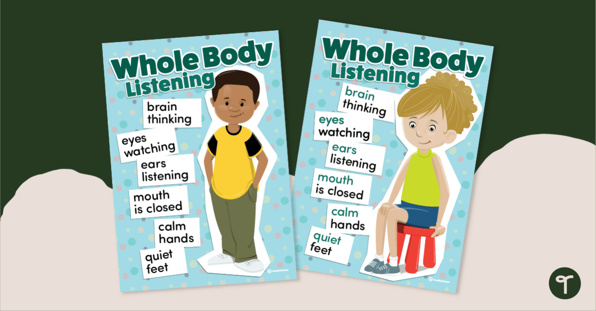 Whole Body Listening Poster Pack teaching resource