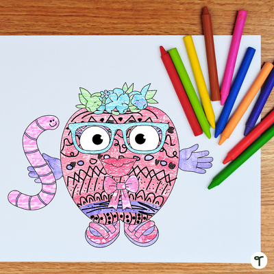 Funky Apple Craftivity teaching resource