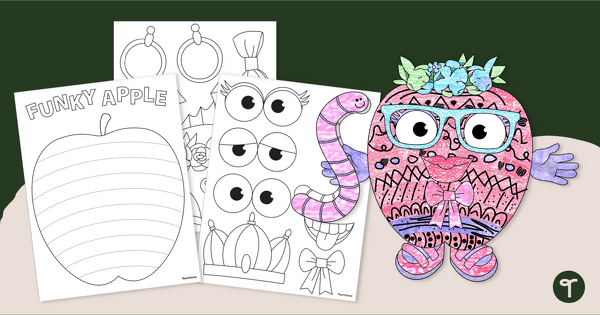 Go to Funky Apple Craftivity teaching resource