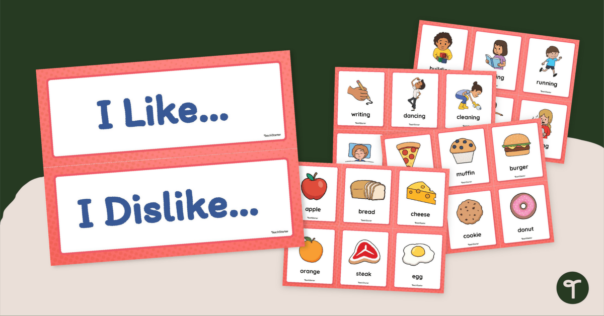 Likes and Dislikes Sorting Activity teaching resource