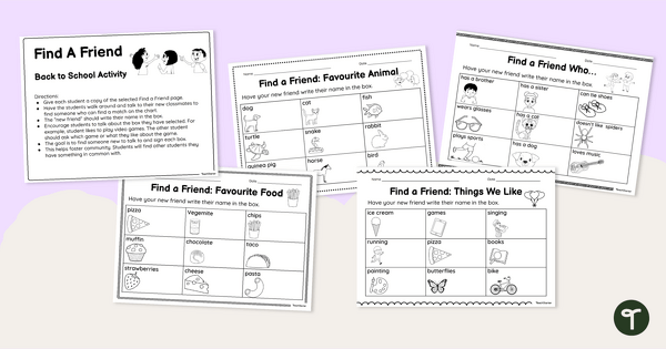 Go to Find a Friend Who - Bingo Boards teaching resource