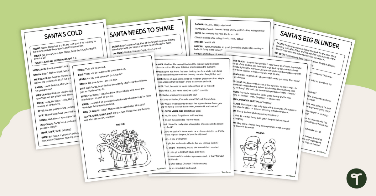 Christmas Readers Theatre Scripts teaching resource