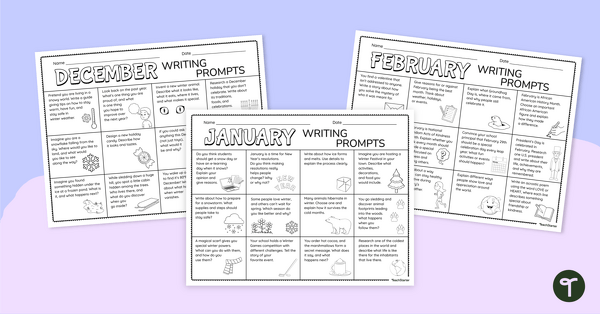 Go to Winter Writing Prompts teaching resource
