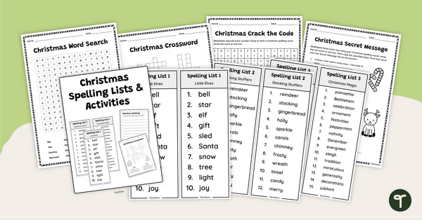 Go to Christmas Spelling Lists and Activity Sheets teaching resource