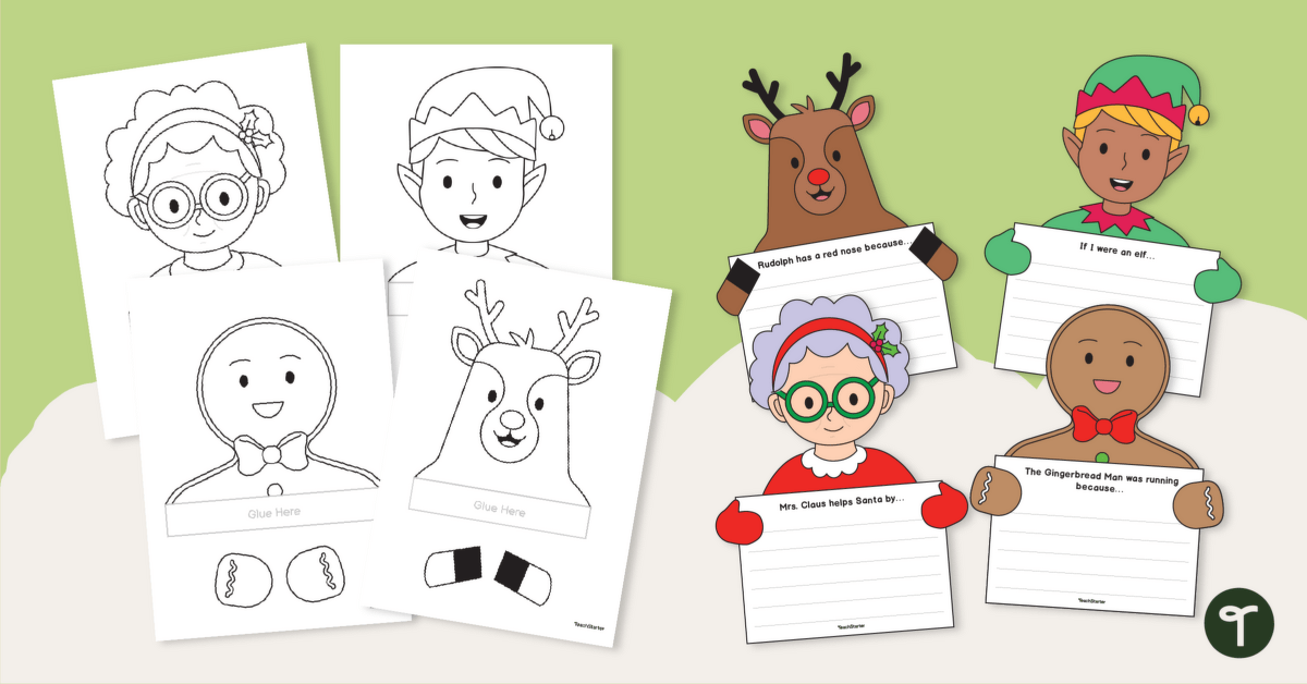 Christmas Writing Craftivity Pack teaching resource