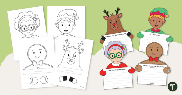 Go to Christmas Characters – Holiday Writing Template Pack teaching resource
