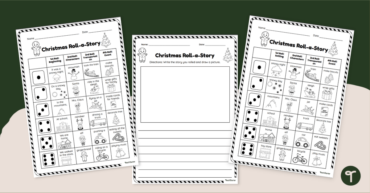 Roll a Christmas Story – Dice Game teaching resource