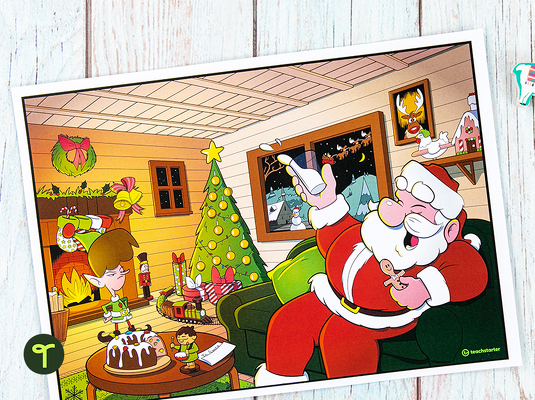 Christmas Picture Inferencing Task Cards teaching resource