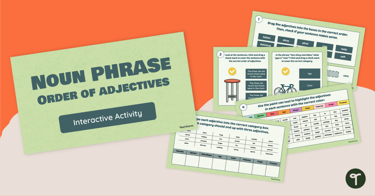 Noun Phrase Interactive Activity teaching resource