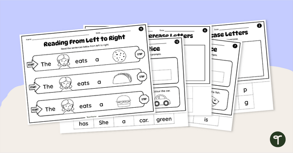Go to Concepts of Print Worksheet Pack teaching resource