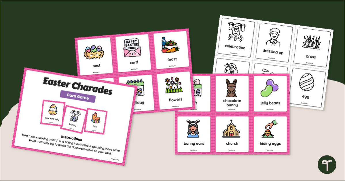 Easter Charades for Kids teaching resource