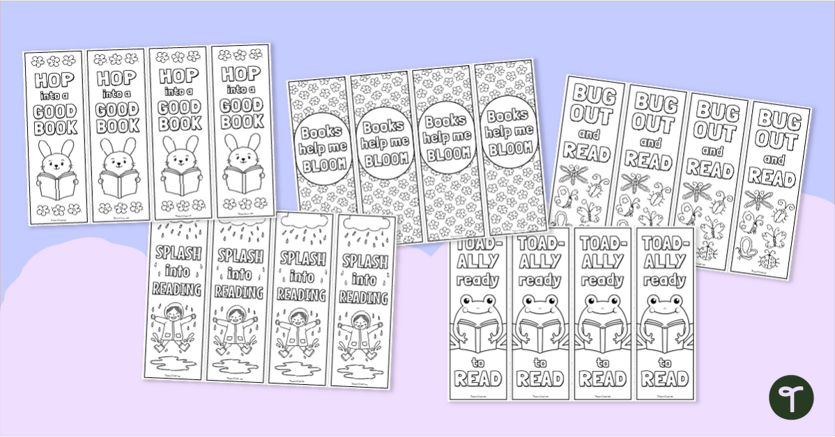 Printable Spring Bookmarks teaching resource
