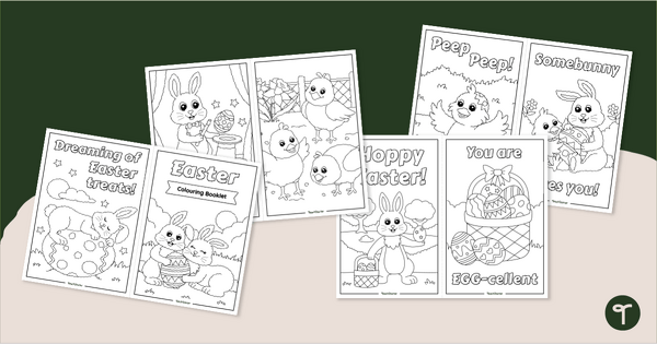 Go to Easter Colouring Book Printable teaching resource