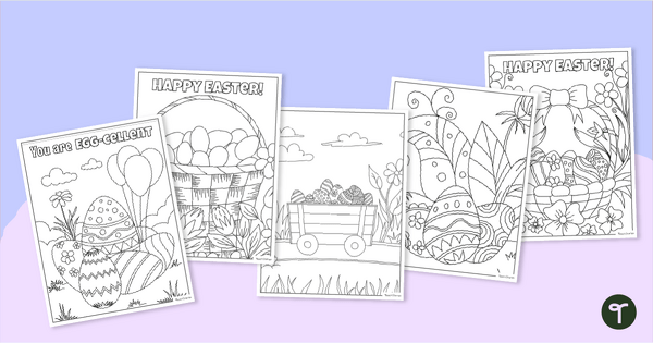Go to Easter Egg Coloring Sheet Pack teaching resource