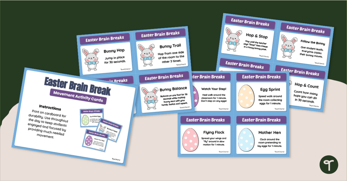 Easter Brain Break Activity Cards teaching resource