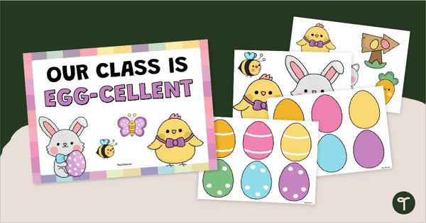 Go to Easter Door Decorations - Classroom Kit teaching resource