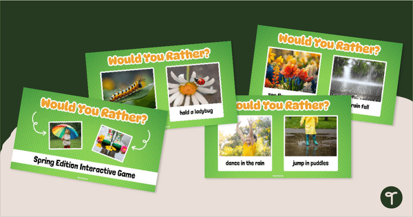 Go to Spring Would You Rather? Game teaching resource
