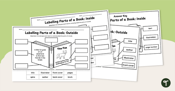 Go to Parts of a Book Worksheets teaching resource