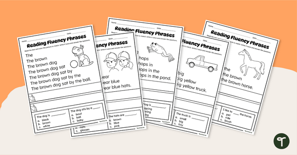 Go to Sentence Fluency Worksheet Pack teaching resource