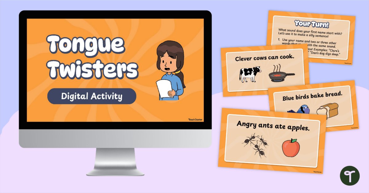 Alliteration Tongue Twister Sentences PowerPoint teaching resource