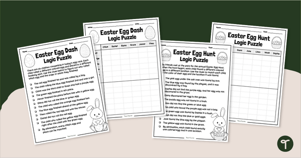 Go to Easter Logic Puzzle Pack teaching resource